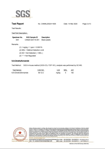 N, N-Dimethylformamide Tested